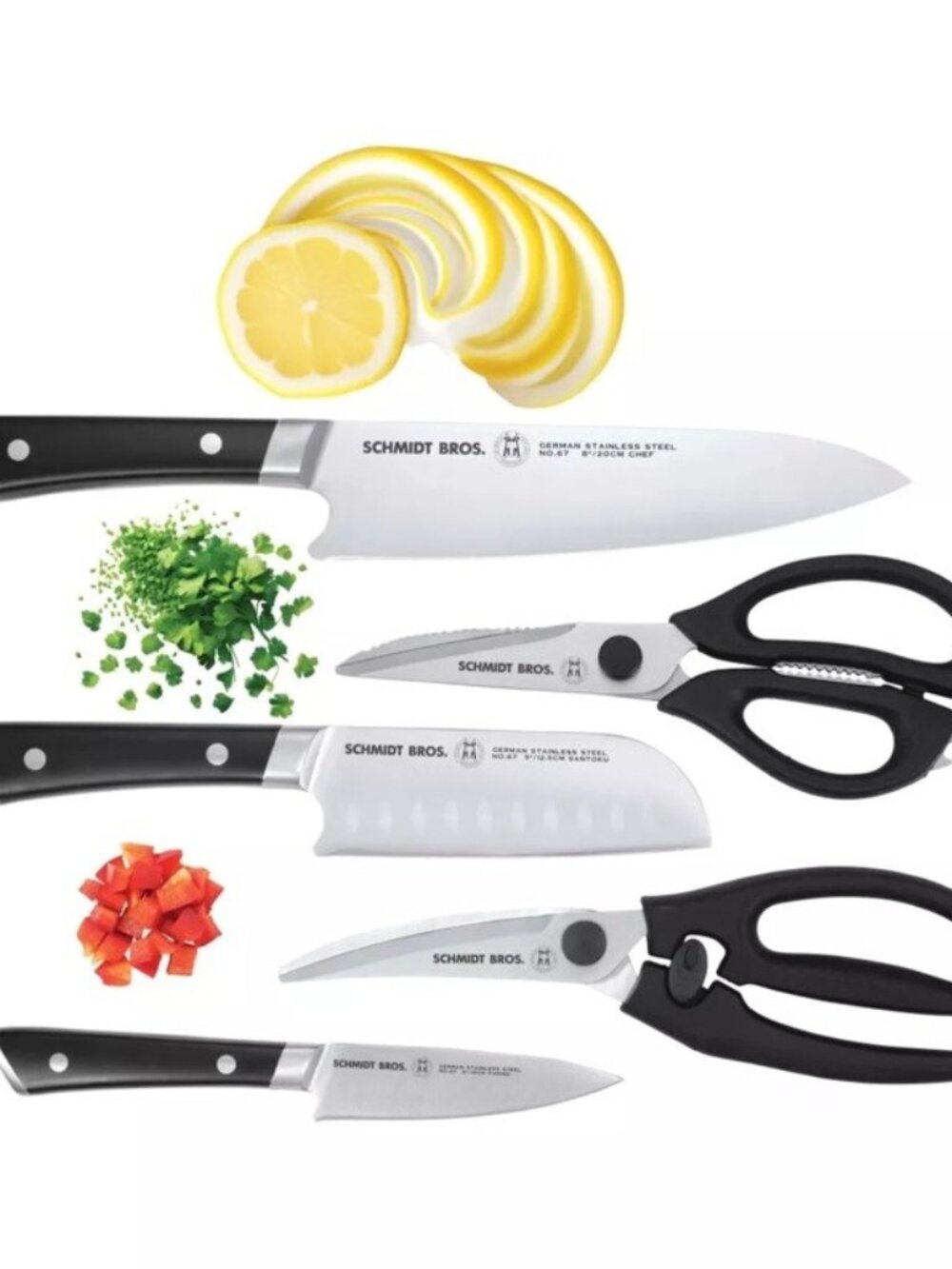 SCHMIDT BROS. 5pc. Knife & Shear Combo Set German Stainless Steel NEW